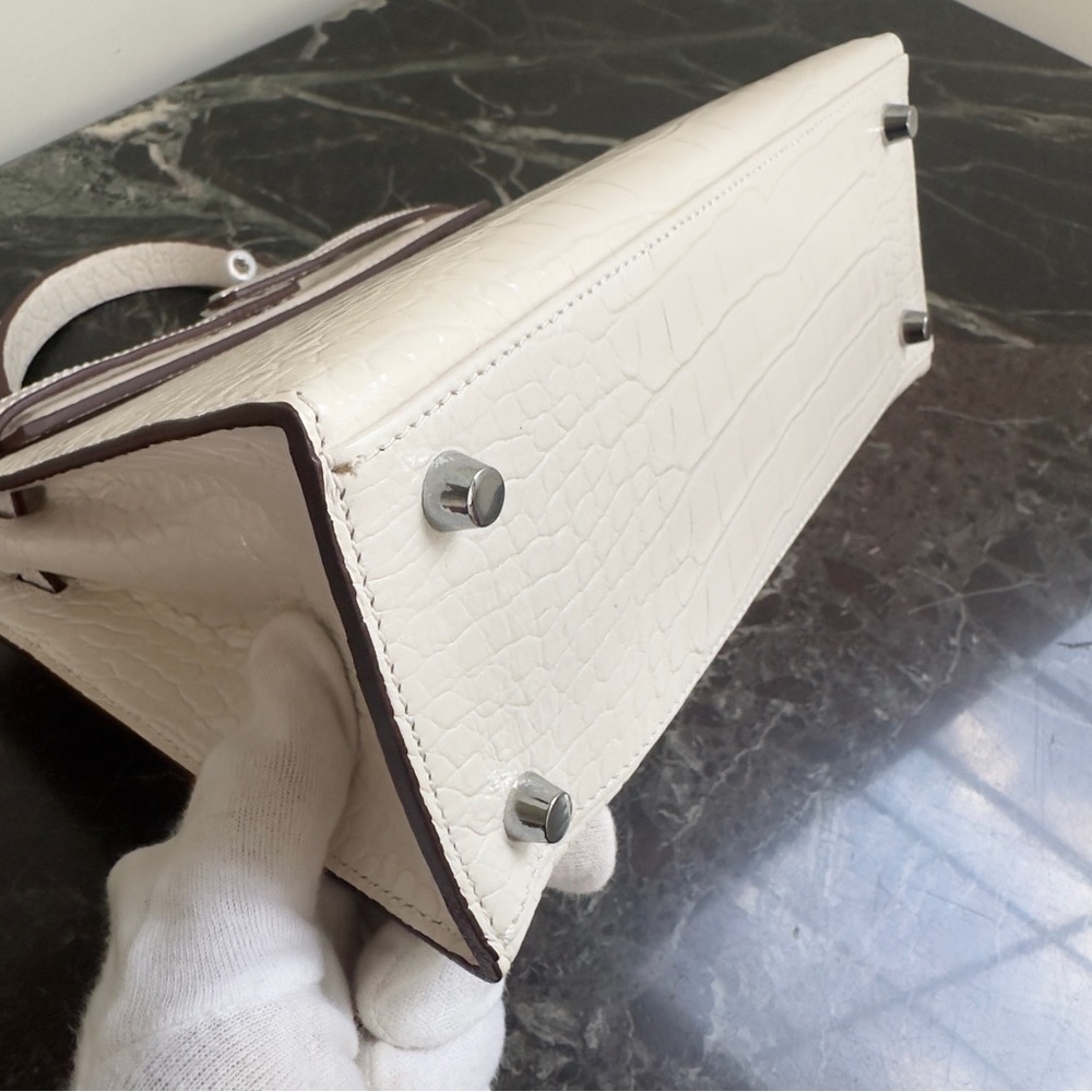 Fashion Leather Bag Sliver Lock with Crocodile pattern - Picture 11 of 14